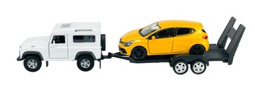 WELLY 2-PACK LAND ROVER DEFENDER + RENAULT CLIO