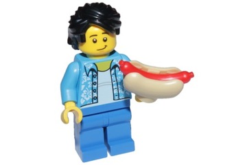 S4*LEGO FIGURKA cty0952 CHŁOPAK CHŁOPIEC NASTOLATEK + HOT-DOG, NOWE