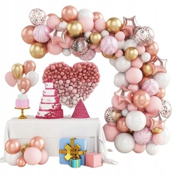 ZESTAW BALONY GIRLANDA BALONOWA DEKORACJA 117 SZT