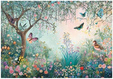 FOTOTAPETA DLA DZIECI ZACZAROWANY OGRÓD KWIATY TAPETA FLIZELINA 300x210