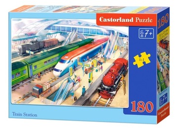 PUZZLE 180 EL DWORZEC KOLEJOWY POCIĄGI CASTORLAND