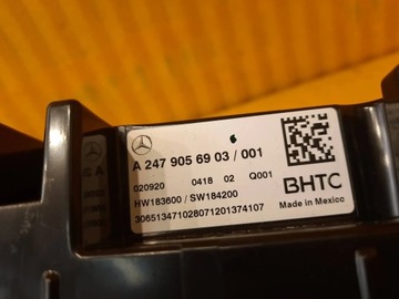 MERCEDES-BENZ GLE W167 PANEL KLIMATIZACE A2479056903