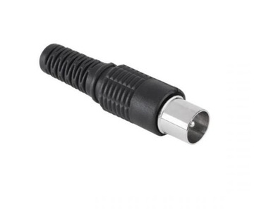 Wtyk antenowy TV CZARNY (WTY0250N)