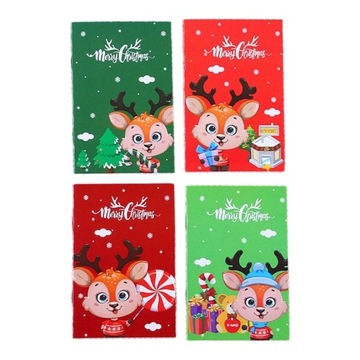 10Pcs Cartoon Chritmas Notepad Small Notebook