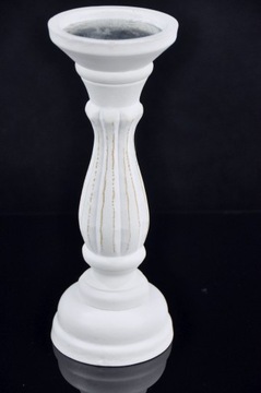 БЕЛО-КОРИЧНЕВЫЙ ДЕРЕВЯННЫЙ ПОДСВЕЧНИК M