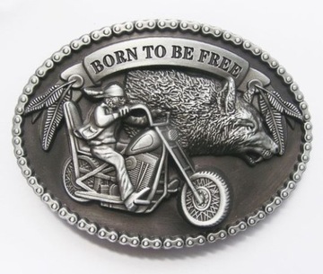 BORN TO BE FREE.. klamra zapinka stare srebro