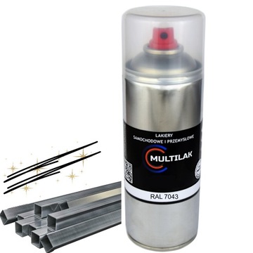 Lakier farba w sprayu do aluminium RAL 7043 Półmat