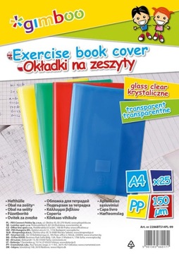 OKŁADKA NA ZESZYT 25 SZTUK KRYSTALICZNA A4 MIX KOL
