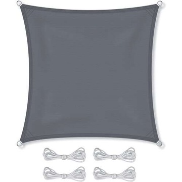 Pepita Deluxe prostokątny żagiel przeciwsłoneczny 5x5m 160g/m2 #szary