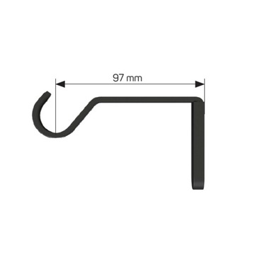 Карниз для штор Oslo 240см одинарный 19мм белый металл