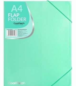 TECZKA A4 Z GUMKĄ PP COOLPACK PASTEL MIĘTOWA