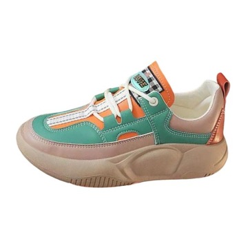 Кроссовки на платформе Casual 40, зеленые
