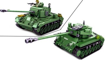 KLOCKI WOJSKO CZOŁG M26 PERSHING + LEGO BLASTERY