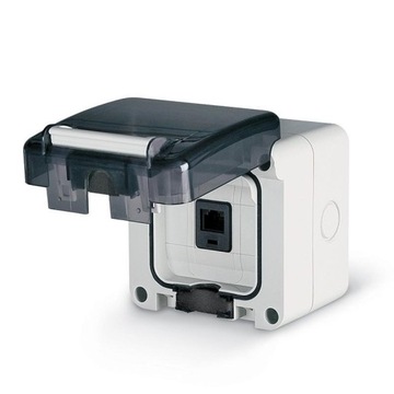 GNIAZDO KOMPUTEROWE INTERNETOWE RJ45 HERMETYCZNE IP66 SCAME UTP 137.6481.60