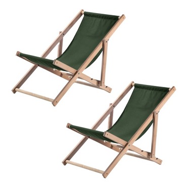 LEŻAK DREWNIANY PLAŻOWY SKŁADANY LEŻAKI 2szt