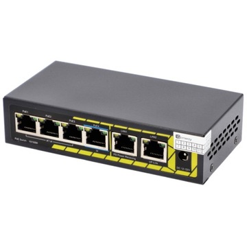 Switch Vidiline 4x PoE 100Mb/s 2x RJ45 100Mb/s 60W VIDI-F0420F-EXT