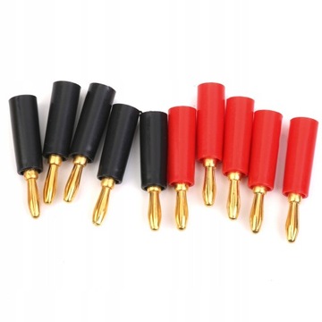 10 . 4mm wtyki bananowe złącze kabla Jack Black