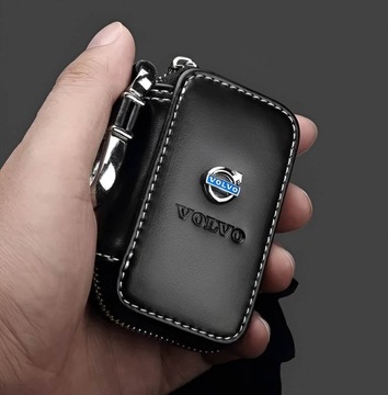 EKOSKÓRA ETUI SASZETKA POKROWIEC NA KLUCZE KLUCZYK SAMOCHODOWY VOLVO LOGO
