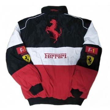 Новый красно-черный костюм FERRARI EXCLUSIVE JACKET F1 Team Racing с вышивкой