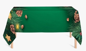 РОЖДЕСТВЕНСКАЯ СКАТЕРТЬ НА СТОЛ 180х110 РОЖДЕСТВЕНСКИЙ ДЕКОР ПРАЗДНИКИ 052
