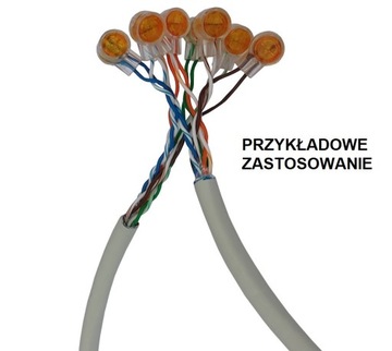 SZYBKOZŁĄCZE ŻELOWE DO KABLA ALARMOWEGO LUB SKRĘTKI UTP 100 SZTUK