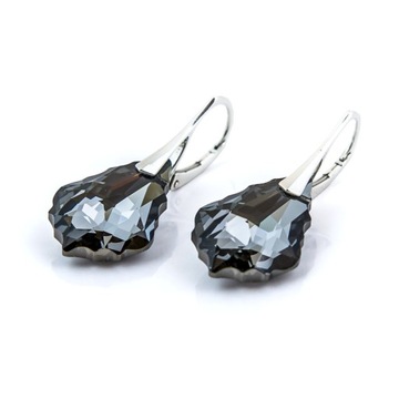 Srebrne Kolczyki z kr. Swarovski Baroque 22mm SINI