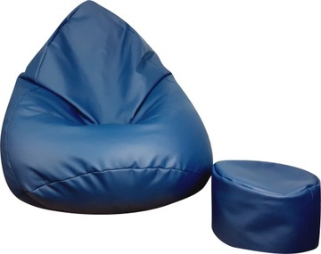 PUFA WOREK MAXI Fotel SAKO granat XXXXL+PODNÓŻEK