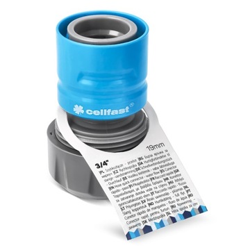 Быстроразъемный соединитель для садового шланга Cellfast | Соединитель для шланга 3/4 дюйма