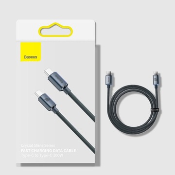 КАБЕЛЬ BASEUS STRONG USB-C ДЛЯ БЫСТРОЙ ЗАРЯДКИ TYPE-C PD 100 Вт QC 3,0 5 А 1,2 М
