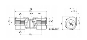 Вентилятор SPAL 005-A45-02 CASE NEW HOLLAND 3 GEARS