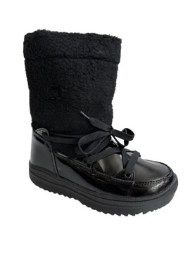 BOTKI, ŚNIEGOWCE TOMMY HILFIGER T3A6-33067, BLACK R. 35