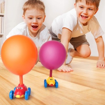 POJAZD WYRZUTNIA Z NAPĘDEM BALONOWYM DUŻY DUCK Auto na powietrze