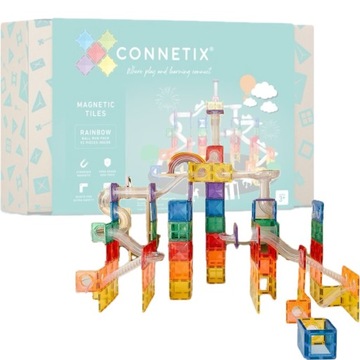 CONNETIX RAINBOW KLOCKI MAGNETYCZNE BALL RUN KULODROM 92 EL