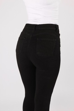 SPODNIE DAMSKIE Z WYSOKIM STANEM JEANS MODELUJĄCE 42