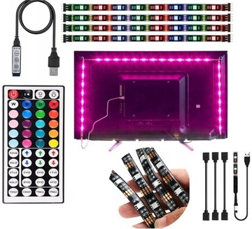 USB-СВЕТОДИОДНАЯ ПОДСВЕТКА ДЛЯ ТЕЛЕВИЗОРА RGB STRIP