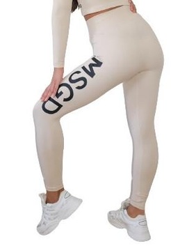 D30186 MISSGUIDED Y06 LEGGINSY PRĄŻKI LOGO__L