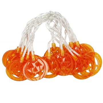 GIRLANDA LAMPKI DYNIE ŚWIECĄCE 20 LED WISZĄCE DEKORACJA UPIORNA HALLOWEEN