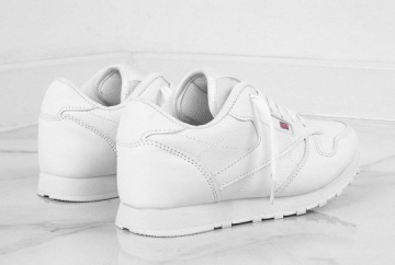 4603 БЕЛЫЕ КОЖАНЫЕ СПОРТИВНЫЕ КРОССОВКИ CLASSIC 37