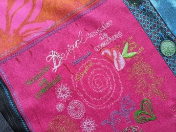 DESIGUAL kobieca kolorowa sukienka 42