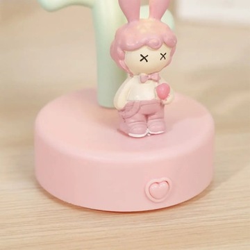 Подарочная детская лампа для чтения с маленьким кроликом и солнечным цветком, защитная лампа для глаз, ночь