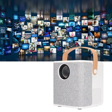 МИНИ-ПРОЕКТОР ANDROID ПРОЕКТОР 1080P WiFi 6000LM