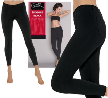 SPODNIE Gatta legginsy BLACK z kieszeniami rozm. L