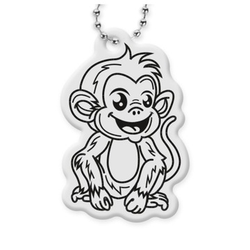 Светоотражающий кулон ОБЕЗЬЯНА светоотражающий брелок REFLECTIVE ДЛЯ ДЕТЕЙ