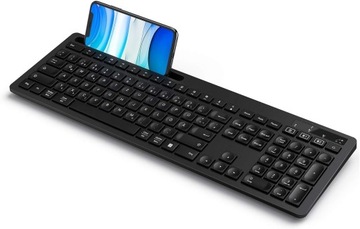 Klawiatura Bluetooth do wielu urządzeń bezprzewodowa z uchwytem na telefon