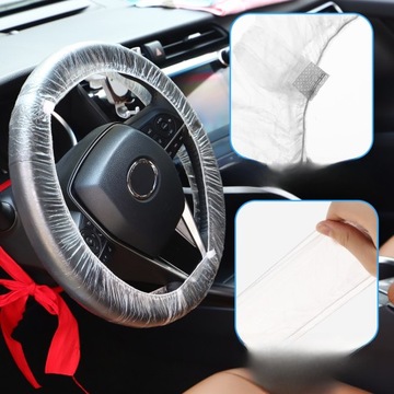 ГОРШОК 500 ШТ. ОДНОРАЗОВАЯ КРЫШКА РУЛЯ АВТОМОБИЛЯ ПЛАСТИКОВАЯ ГИБКАЯ ТЯГА HAN