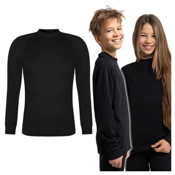 Bluza termiczna 158 koszulka termoaktywna bielizna czarna termo bluzka DRY