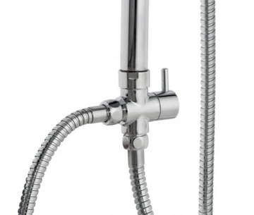 Смеситель для ванны СКЛАДНОЙ кубический излив + НАБОР колонны RAIN SHOWER