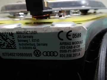 AUDI A4 S4 B5 99R AIRBAG ULOŽENÍ ŘIDIČE 8D0989201A