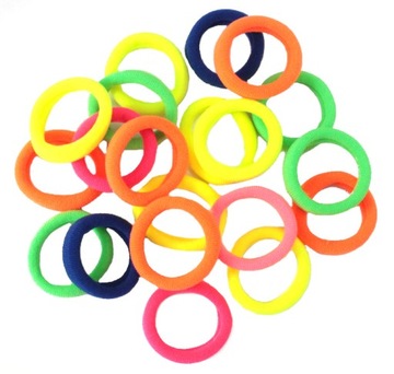 GUMKI DO WŁOSÓW LYCRA 3 cm MIX KOLORÓW 20 SZTUK