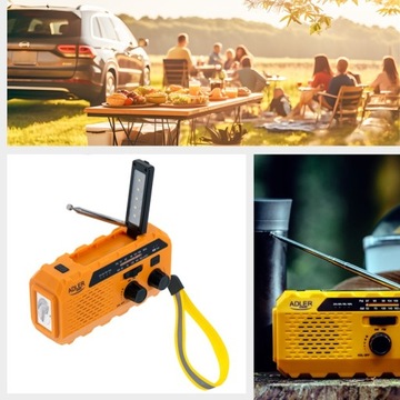 ПОРТАТИВНЫЙ РАДИО МНОГОФУНКЦИОНАЛЬНЫЙ ФОНАРИК С РУКОЯТКОЙ SOLAR AD1197